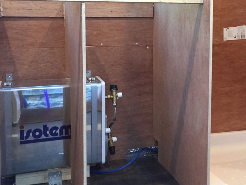 hot water tank installation