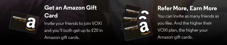 voxi refer a friend Amazon gift card