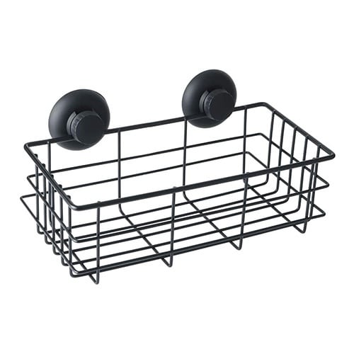 black shower basket