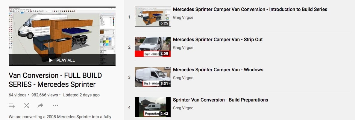 Van Build Ideas You Tube