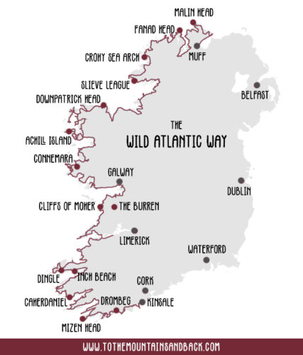 Wild Atlantic Way Map