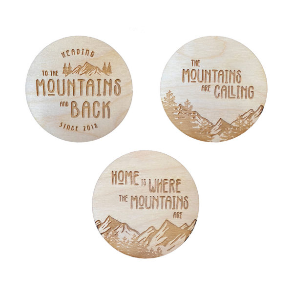 Mountain Wooden Magnet Bundle