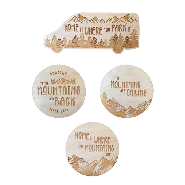 Van Life Mountain Magnet Bundle