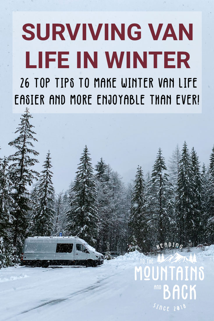 Pin surviving winter van life