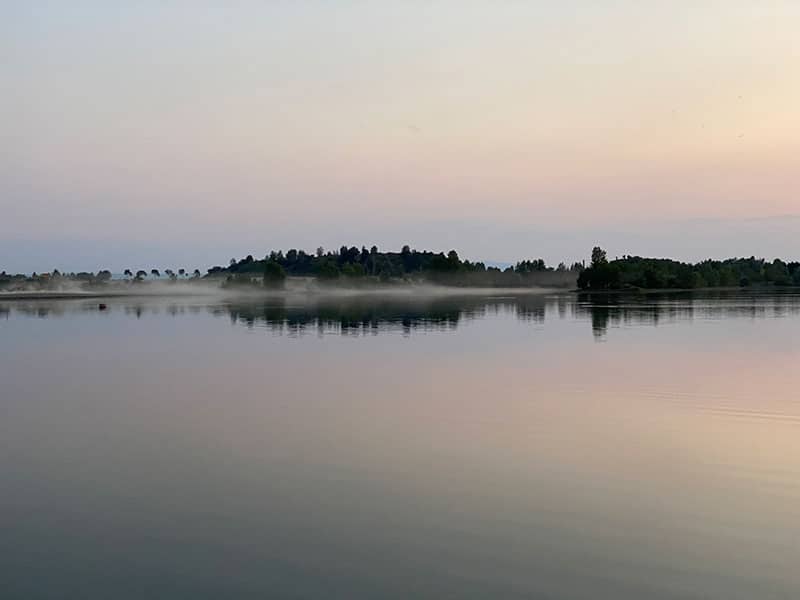 Mist settling over a lake in Germany