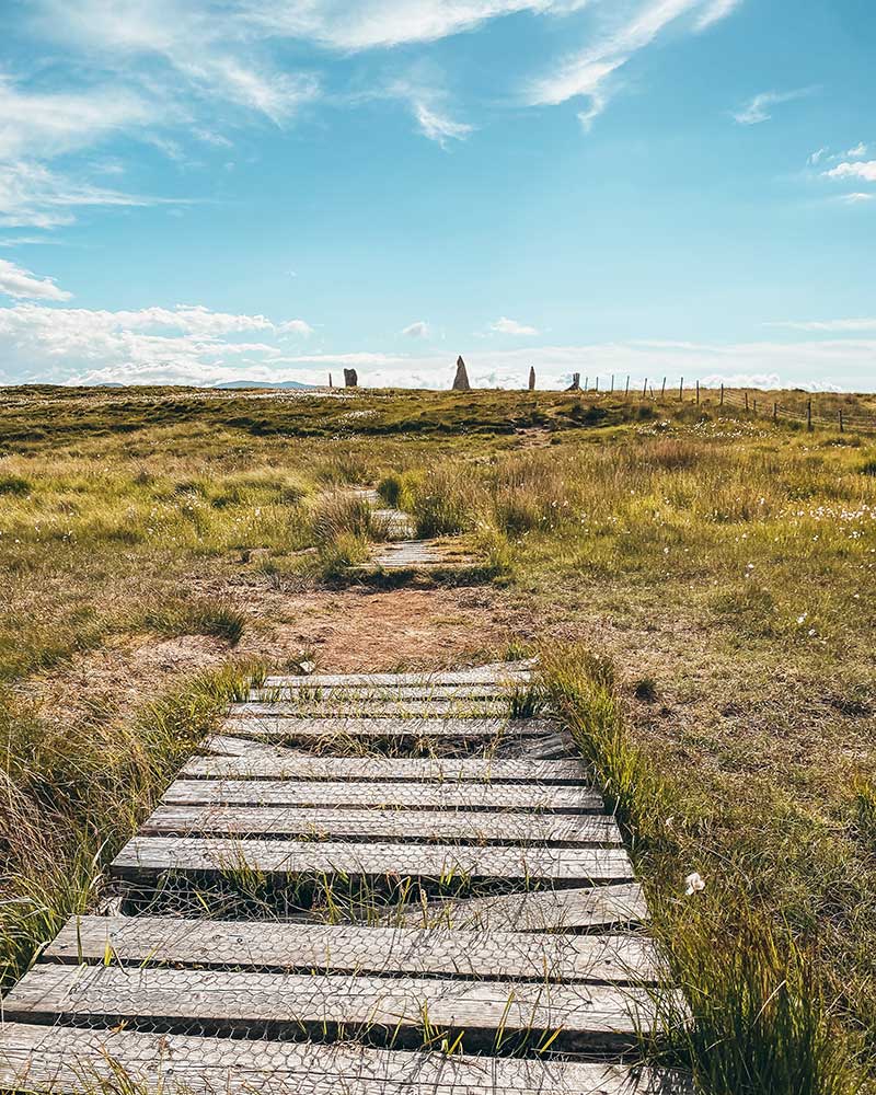 Looking along boardwalk path to Callanish II