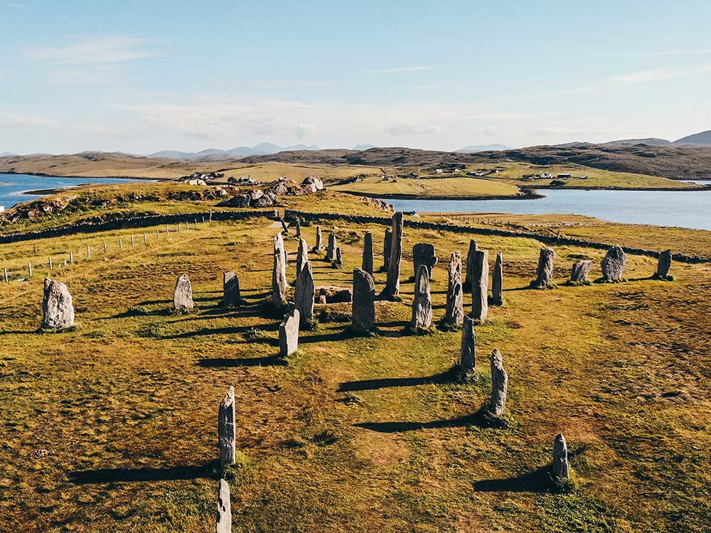 Looking over Callanish Stone towards Loch Roag