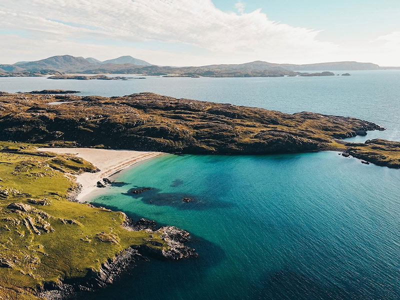 Looking down over Bosta Beach on the Isle of Lewis